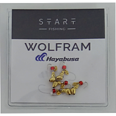 Мормишка вольфр. Start Fishing Мураха з отвором гач.№ 18 Gold ланцюжок 3 мм 0,4 г 031-030-1