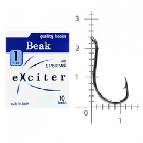 Гачок eXciter model  Beak hooks      № 1  (10 hooks)
