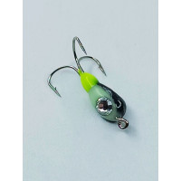 Мормишка вольфр. Start Fishing Чортик Світлонакопич+Swarovski гач.№20 Black 2,5 мм 0,2 г 091-025-10
