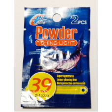 Світляк Powder Fishing Light 4,5 х 39, 2шт жовто-зелений