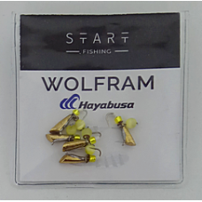 Мормишка вольфр. Start Fishing Конус гач.№16 Gold CAT eye 3 мм 0,6 г 038-030-1