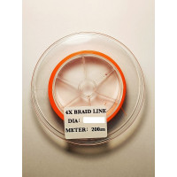 Шнур BRAID LINE X4 Orange 15,7 кг 200 м 0,2 мм
