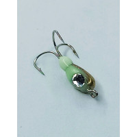 Мормишка вольфр. Start Fishing Чортик Світлонакопич+Swarovski гач.№20 Gold 2,5 мм 0,2 г 091-025-10