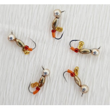 Мормишка вольфр. Start Fishing Пуголовок гач.№18 з ланцюжком Silver+Gold 2.4* 2,5 мм 0,3 г 048-022-1