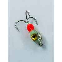 Мормишка вольфр. Start Fishing Чортик Світлонакопич+Swarovski гач.№20 Silver 2,5 мм 0,2 г 091-025-10