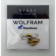 Мормишка вольфр. Start Fishing Банан із насічками гач.№16 Gold 3 мм 0,4 г 024-030-1