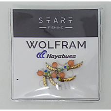 Мормишка вольфр. Start Fishing Личинка гач.№ 18 Gold CAT eye 0,2 г 011-015-1
