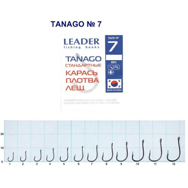 Гачок Leader Tanago  BN  №  7 (9 hooks)