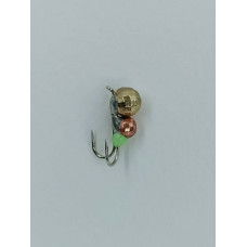 Мормишка вольфр. Start Fishing Коза-мураха гр. з вушком 2 гач.№14 Gold+Cu 4* 3 мм 0,9 г 084-043-1