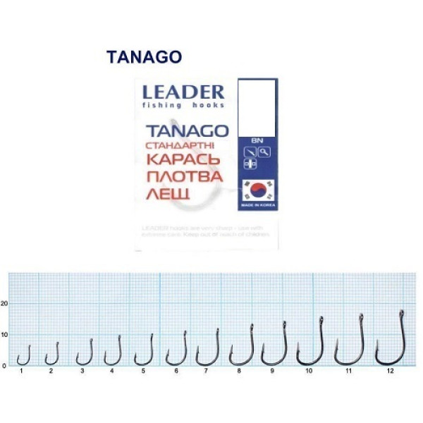 Гачок Leader Tanago  BN  № 15 (6 hooks)