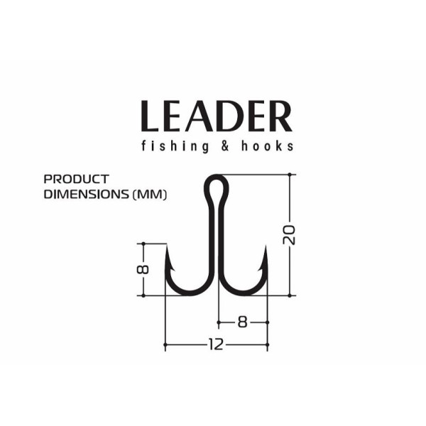 Двійник Leader SHORT DOUBLE  №6 (5 hooks)