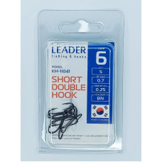 Двійник Leader SHORT DOUBLE  №6 (5 hooks)