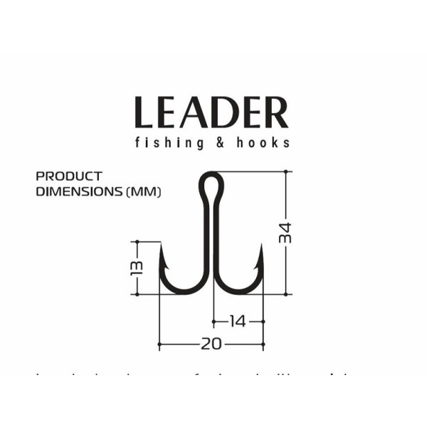 Двійник Leader SHORT DOUBLE  № 1/0 (3 hooks)