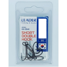 Двійник Leader SHORT DOUBLE  № 1/0 (3 hooks)