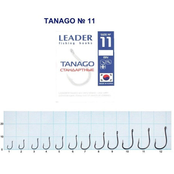 Гачок Leader Tanago  BN  № 11 (8 hooks)