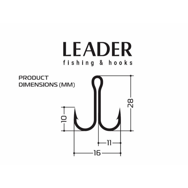 Двійник Leader SHORT DOUBLE  №2 (4 hooks)