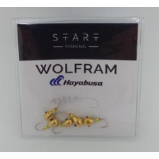 Мормишка вольфр. Start Fishing Крапля з отвором гач.№ 14 Gold 4 мм 0,9 г 022-040-1