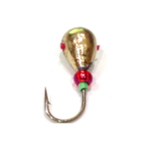 Мормишка вольфр. Start Fishing Крапля з отвором гач.№ 14 Gold 4 мм 0,9 г 022-040-1