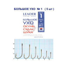 Гачок Leader Велике Вухо № 1 (5 hooks)
