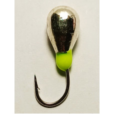 Мормишка вольфр. Start Fishing Крапля з отвором гач.№ 12 Silver 5 мм 1,8 г 022-050