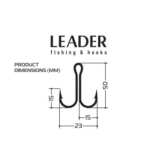 Двійник Leader LONG DOUBLE №  4/0 (2 hooks)