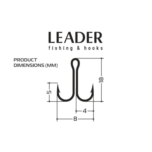 Двійник Leader LONG DOUBLE №14 (4 hooks)