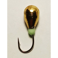 Мормишка вольфр. Start Fishing Крапля з отвором гач.№ 12 Gold 5 мм 1,8 г 022-050