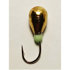 Мормишка вольфр. Start Fishing Крапля з отвором гач.№ 12 Gold 5 мм 1,8 г 022-050