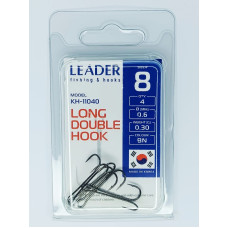 Двійник Leader LONG DOUBLE № 8 (4 hooks)