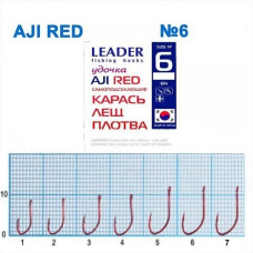 Гачок Leader AJI RED № 6 (6 hooks)