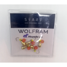 Мормишка вольфр. Start Fishing Крапля з вушком гач.№ 14 Gold CAT eye 4 мм 1 г 016-040-1
