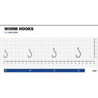 Гачок eXciter model  Worm Hooks    № 2  (5 hooks)