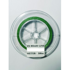 Шнур BRAID LINE X8 green 17,6 кг 200 м 0,22 мм
