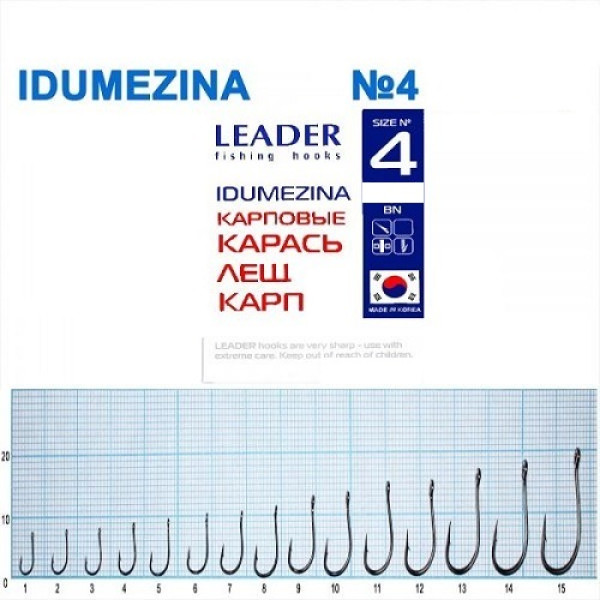 Гачок Leader Idumezina  BN  №  4 (9 hooks)