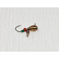 Мормишка вольфр. Start Fishing Крапля з вушком гач.№ 18 Gold ланцюжок 2,5 мм 0,2 г 016-025-1