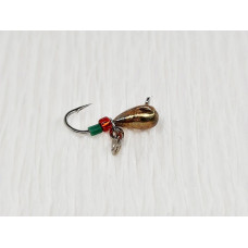Мормишка вольфр. Start Fishing Крапля з вушком гач.№ 18 Gold ланцюжок 2,5 мм 0,2 г 016-025-1