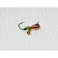 Мормишка вольфр. Start Fishing Крапля з вушком гач.№ 18 Cu ланцюжок 2,5 мм 0,2 г 016-025-1