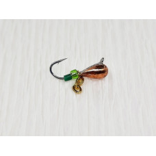 Мормишка вольфр. Start Fishing Крапля з вушком гач.№ 18 Cu ланцюжок 2,5 мм 0,2 г 016-025-1