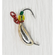 Мормишка вольфр. Start Fishing Ризький банан гач.№14 Silver з ланцюжком 3 мм 0,8 г 025-030-1