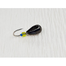 Мормишка вольфр. Start Fishing Крапля з лискою гач.№ 14 Black 5 мм 1,9 г 028-050-04