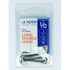 Двійник Leader LONG DOUBLE №  1/0 (3 hooks)