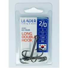 Двійник Leader LONG DOUBLE №  2/0 (3 hooks)