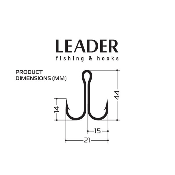 Двійник Leader LONG DOUBLE №  3/0 (2 hooks)