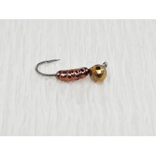 Мормишка вольфр. Start Fishing Пуголовок-личинка гач.№18 Gold+Cu 2.5* 10 мм 0,4 г 049-021-1