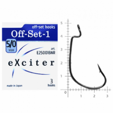 Гачок eXciter model  Off-Set - 1    № 5/0  (3 hooks)