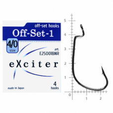 Гачок eXciter model  Off-Set - 1    № 4/0  (4 hooks)