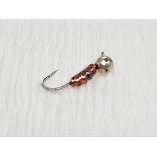 Мормишка вольфр. Start Fishing Пуголовок-личинка гач.№18 Silver+Cu 2.5* 10 мм 0,4 г 049-021-1