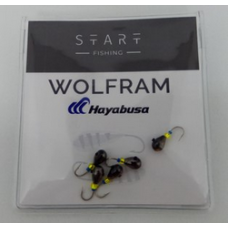 Мормишка вольфр. Start Fishing Крапля з отвором гач.№20 Black 2,5 мм 0,2 г 022-025-1