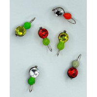 Мормишка вольфр. Start Fishing Чорногорська №2  гач.№14 swarovski 4 мм 0,5 г 026-040-1-10