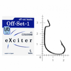 Гачок eXciter model  Off-Set - 1    № 1/0  (5 hooks)
